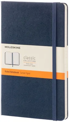Image de Moleskine 8051272893601 MOLESKINE Carnet de notes, L/A5, ligné, couverture rigide, bleu