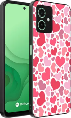 Zdjęcie produktu dla Etui na telefon Smartphonica do Motorola Moto G54 z nadrukiem serc - Etui z TPU z nadrukiem serc - Etui dla dzieci z nadrukiem serc