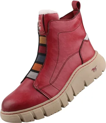 Zdjęcie produktu dla Mustang damskie buty za kostkę sportowe buty zimowe ciepła podszewka podeszwa platforma 1499-606, rozmiar:39 EU, kolor:Czerwony