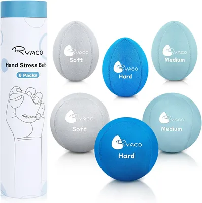 Immagine prodotto di Palline antistress in gel per adulti - Set da 6 - Palline antistress di diverse dimensioni e spessori