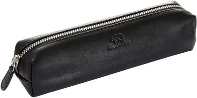 Produktbild von Leder-Etui für Geschäftspennen, schwarz, mit Reißverschluss