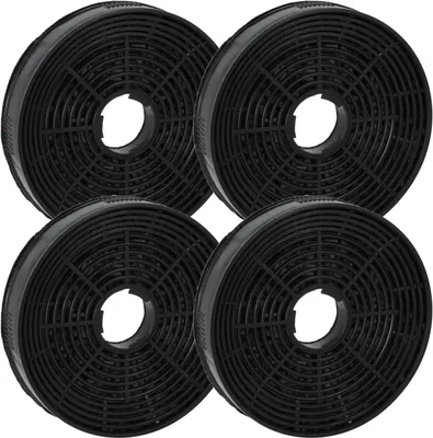 Produktbild von vhbw 4x Aktivkohlefilter kompatibel mit Amica FH17231-1E, OTS515I, OTS615W, OTS515W, OTS615I Dunstabzugshaube - 14 cm