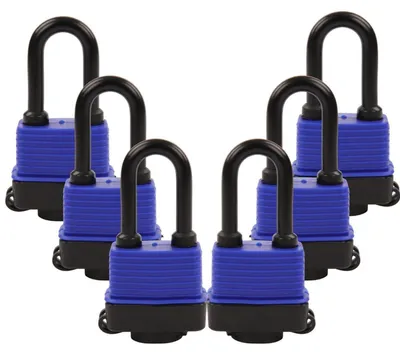 Image de Serrures étanches avec la même clé, 5 pièces, couleur bleue