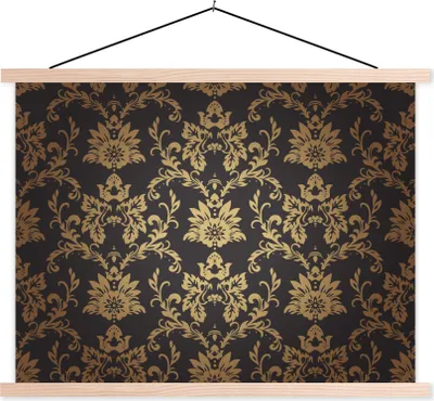 Produktbild von MuchoWow® Textilposter Blumen - Licht - Vintage 40x30 cm mit holzfarbenen Rahmen - Bilder