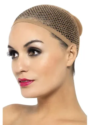 Produktbild von Naturfarbener Perückenstrumpf – Netz Perückenhaube für sicheren Halt von Perücken – 1 Stück Wig Cap – Für Cosplay Fans & Perücken Liebhaber – Ideal für Halloween, Karneval & Theater