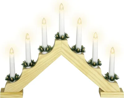 Produktbild von Elektrischer Adventskerzenhalter hellbraun 30x41x6 cm