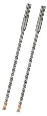 Zdjęcie produktu dla Wiertła udarowe SDS Plus, 6 mm x 200 mm, 2 sztuki. Wiertła do betonu z 4 ostrzami z węglika spiekonego