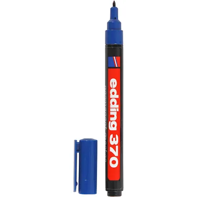 Produktbild von edding Permanentmarker 370 4-370003 1mm Rundspitze nachfüllbar blau