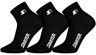 Obrázek produktu pro Starter 3pk Quarter Socks (46) 43/46 Black
