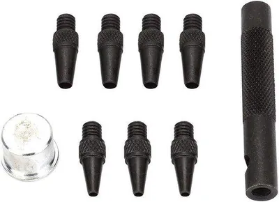 Immagine prodotto di Set di punzoni per pelle e acciaio, 7 pezzi, 2-5 mm, utensili fai da te