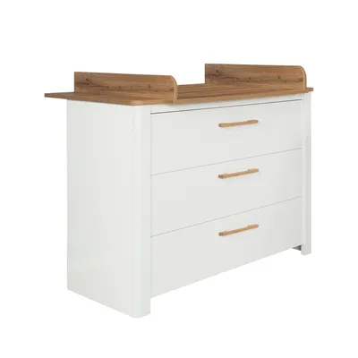 Produktbild von roba Wickelkommode 'Ava‘ schranktief, inkl. Wickelansatz im Nachbildung 'Artisan Eiche‘, Wickelhöhe 90,5 cm