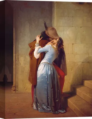 Zdjęcie produktu dla Wydruk na płótnie - Francesco Hayez, Pocałunek - 70x50 cm