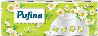 Obrázok produktu pre Toaletný papier "Chamomile", 3-vrstvový, 10 roliek, PUFINA PP20845
