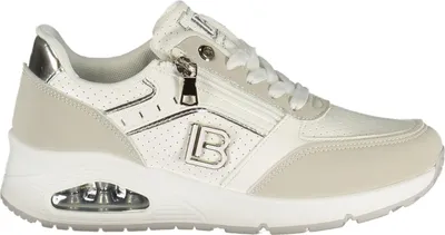 Produktbild von Weißer Damensneaker mit Reißverschluss & grauen Details für Komfort