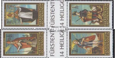 Produktbild von Briefmarken Liechtenstein 2003 Mi 1326ZS-1329ZS Zwischenstegpaare (kompl.Ausg.) gestempelt Nothelfer