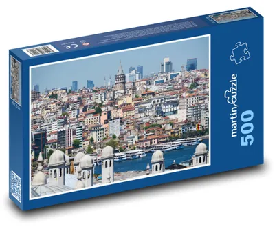 Produktbild von Puzzle 500 Panorama von Istanbul mit Galataturm - martinpuzzle