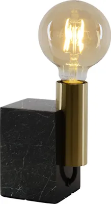 Produktbild von Näve Leuchten Tischleuchte GEMMA mit E27 Tischleuchte GEMMA mit E27 Tischleuchten - Marmortischleuchte "GEMMA" h: 16cm chrome, Tischlampe im Retro Style, ausMetall, Kunststoff und Naturmaterialien in chrome, 16 cm hoch, Maße 8 x 11 cm, E27-Fassung – Schnurschalter