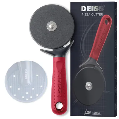 Image de Deiss LUX : Coupe-pizza – Roue à pizza robuste en acier inoxydable avec poignée antidérapante, lavable au lave-vaisselle