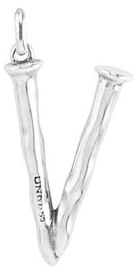 Immagine prodotto di Ciondolo a forma di lettera "V" per charm, in argento sterling