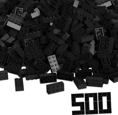 Produktbild von Simba Toys Blox - 500 8er Bausteine schwarz - kompatibel mit bekannten Spielsteinen, 3 Jahr(e), 500 Stück(e)
