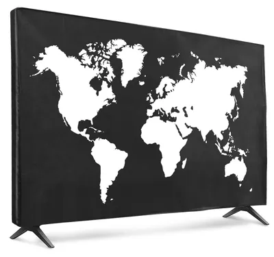 Produktbild von kwmobile 55" TV Abdeckung Indoor - Fernseher Hülle Bildschirmschutz Abdeckung - TV Bildschirm Staubschutzhülle - Fernsehabdeckung - Weiß Schwarz
