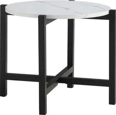 Produktbild von home24 Beistelltisch - Eiche massiv / MDF