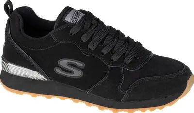 Productafbeelding van Skechers veterschoenen voor dames, sportief model, rubberen zool, zwart