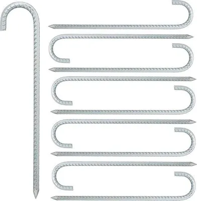 Produktbild von Famanu Campingzeltheringe Extra Lang - 10 Stahlheringe 38,5 cm Silber