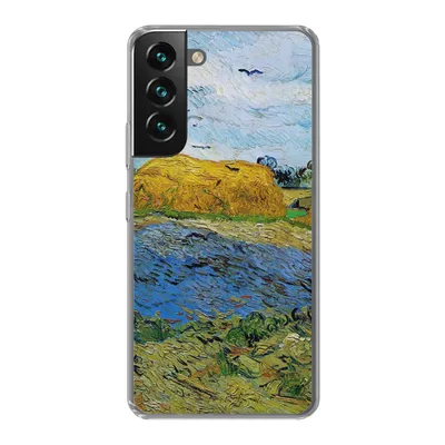 Produktbild von MuchoWow® Handyhülle Schutzhülle Hülle für Samsung Galaxy S22 Heuballen unter einem regnerischen Himmel - Vincent van Gogh Silikon Softcase Handy Hülle - Mobiltelefonhülle
