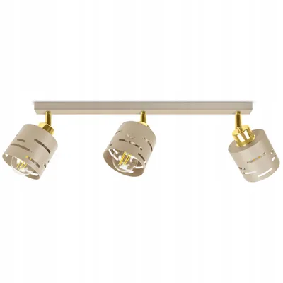 Produktbild von LUXOLAR Deckenleuchte Laser 60cm 3-flammig Beige Gold schwenkbar E27