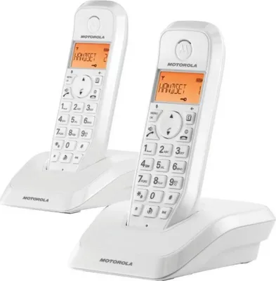 Obrázek produktu pro Motorola S12 Duo, DECT telefon, Identifikace volajícího, Bílá
