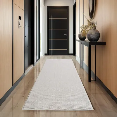 Image de Ayyildiz | Tapis moderne Helix - 80 cm x 250 cm - Cr?me - Doux et résistant - Élégance intemporelle