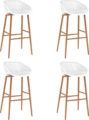 Obrázek produktu pro Barové stoličky 4 ks bílé