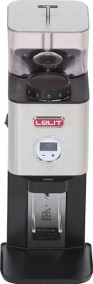 Zdjęcie produktu dla Lelit PL72-P, Młynek, 350 g, Płaskie zadziorki, OLED, Czarny, Srebrny, Stal nierdzewna