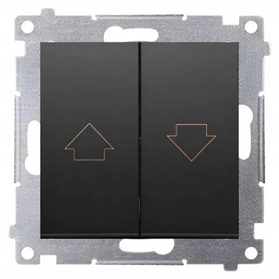 Imagen del producto de SIMON 54 DZP1W.01/49. Botón persiana, empotrado, color negro mate