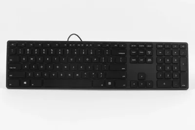 Image de Matias FK318PCLBB-FR Wired Backlit Aluminum Keyboard for PC Black - AZERTY