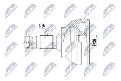 Produktbild von NTY Gelenksatz Antriebswelle Radseitig für CITROËN C4 Grand Picasso I (UA) NPZ-CT-022