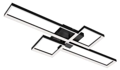 Produktbild von BRILONER Leuchten - LED Deckenleuchte, Deckenlampe dimmbar, inkl. Fernbedienung, Farbtemperatursteuerung, Nachtlichtfunktion und Timer, Schwarz, 40 Watt, 4.400 Lumen, 1100x420x120mm (LxBxH), 3014-015