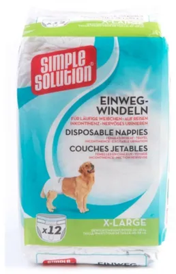Productafbeelding van Simple solution Hondenluiers 45-58 cm wit maat XL 12 stuks