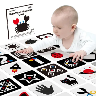 Image de Cartes éducatives pour bébés - 40 cartes flash pour les enfants de 0 à 6 mois