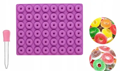 Produktbild von Eurobatt Silikonform für 48 Donuts Gelee mit Pipette