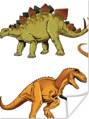 Produktbild von MuchoWow® Poster Dinosaurier - Zeichnung - Jungen - Kinder 120x160 cm - Wandbilder