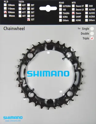 Produktbild von SHIMANO Kettenblatt - DEORE M480 32 - Schwarz