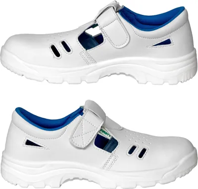Produktbild von Kochschuhe Sicherheitsschuhe Küchenschuhe Sandale Schutzkappe WEIß Kappe(VOG S1) Gr. 38