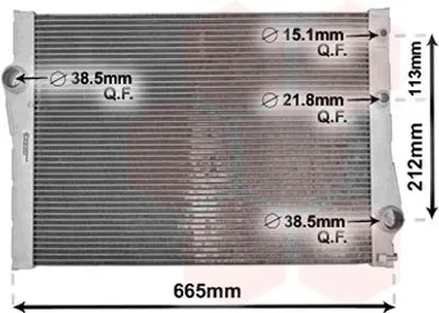 Produktbild von VAN WEZEL 06002471 Kühler Wasserkühler Motorkühler für BMW X5 (E70) X6 (E71, E72)