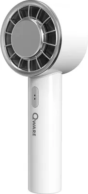 Obrázek produktu pro Qware Přenosný mini ventilátor s chladicím režimem přenosný ventilátor pro horké dny Bílý