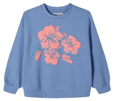 Produktbild von Minoti - Sweatshirt für Mädchen, Rundhalsausschnitt, Fleece MN178 (110) (Blau)