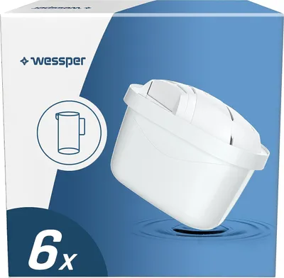 Produktbild von Wessper Wasserfilter Kartuschen 6 Stück |Ersatz für Dafi Unimax Aquaphor A5 BRITA Maxtra+ PHILIPS AWP212/10 Wasserfilter-Kanne|Reduziert Chlor & Kalk