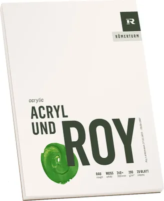 Image de RÖMERTURM Bloc d'artiste "ACRYL UND ROY" 240 x 320 mm blanc 20 feuilles