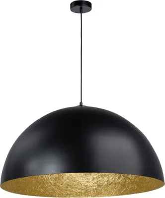 Zdjęcie produktu dla Lampa wisząca dekoracyjna czarno-złota okrągła kopuła 70 cm do salonu nad stół Sfera 1xE27 15W Sigma Lighting